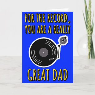 Vinyl Liefhebber Record Blaad Vaderdag Kaart
