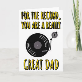Vinyl Liefhebbers Record Grappige Verjaardag Vader Kaart