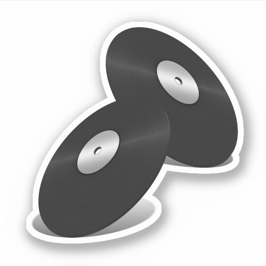 Vinyl-Look LP Records Sticker (Voorkant)