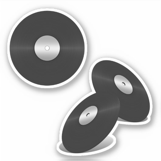 Vinyl-Look LP Records Sticker (Voorkant)