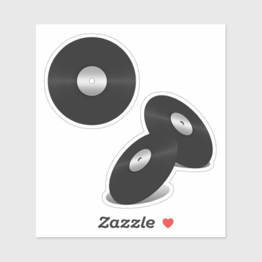 Vinyl-Look LP Records Sticker (Vel)