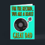Vinyl Lover Record Funny Blue Birthday Fathers Day Kaart<br><div class="desc">Ben je op zoek naar een grappige Vaderdag kaart? Kijk naar onze Kaart van de Vinyllovers Record Funny Blue Birthday Vaderdag. Geweldig voor iedereen die van humor houdt en van vinylplaten houdt. Een grappige kaart voor papa.</div>