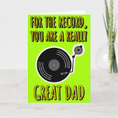 Vinyl Lover Record Green Vaderdag Kaart (Voorkant)