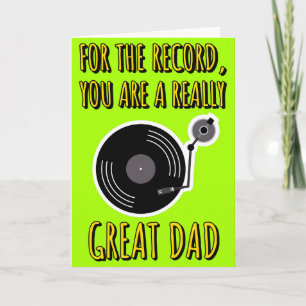 Vinyl Lover Record Green Vaderdag Kaart