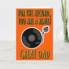 Vinyl Lover Record Oranje Vaderdag Kaart