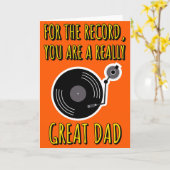 Vinyl Lover Record Oranje Vaderdag Kaart (Gele Bloem)