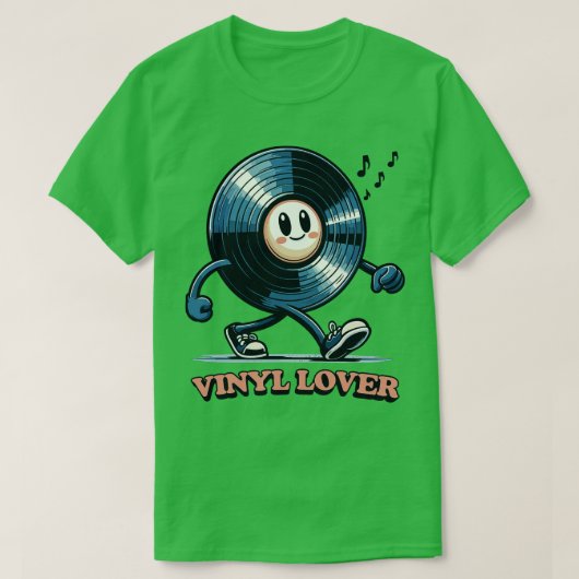 Vinyl Lover Vinyl Geek Design T-shirt (Design voorkant)