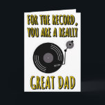Vinyl Lovers Record Funny Birthday Vaderdag Kaart<br><div class="desc">Ben je op zoek naar een grappige Vaderdag kaart? Kijk naar onze Vinyllovers Record Funny Birthday Vaderdag Kaart! Geweldig voor iedereen die van humor houdt en van vinylplaten houdt. Een grappige kaart voor papa.</div>