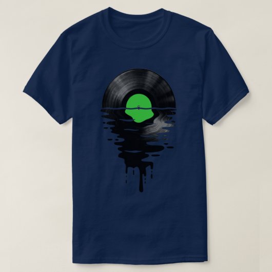 Vinyl LP Music Record Sunset Groen T-shirt (Design voorkant)