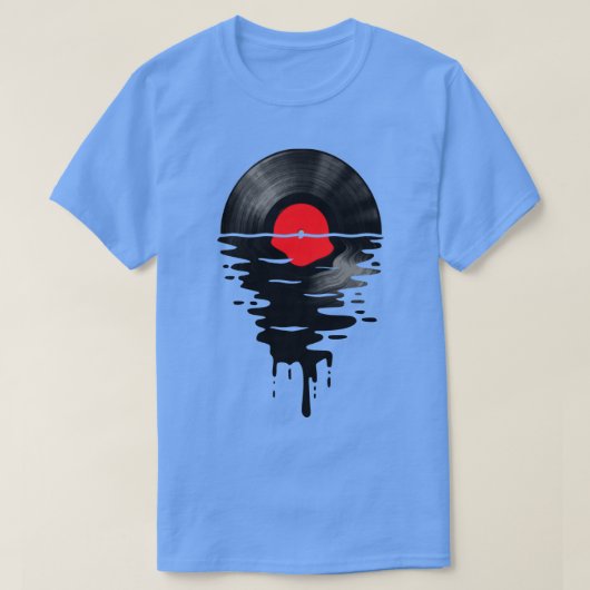 Vinyl LP Music Record Sunset Red Pin T-shirt (Design voorkant)