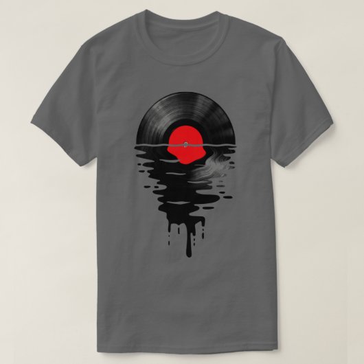 Vinyl LP Music Record Sunset Rood T-shirt (Design voorkant)