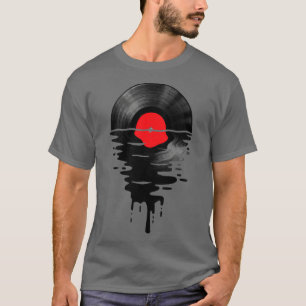 Vinyl LP Music Record Sunset Rood T-shirt