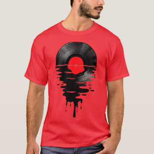 Vinyl LP Music Record Sunset Rood T-shirt