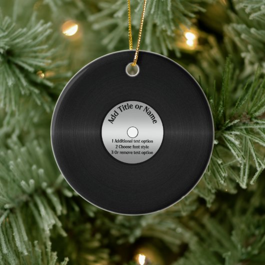 Vinyl LP Record achtergrond Keramisch Ornament (Boom)