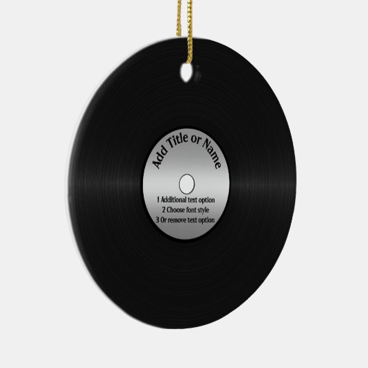 Vinyl LP Record achtergrond Keramisch Ornament (Rechts)