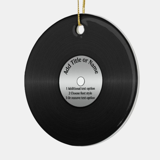 Vinyl LP Record achtergrond Keramisch Ornament (Links)