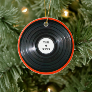 Vinyl LP Record Keramisch Ornament