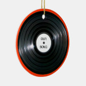 Vinyl LP Record Keramisch Ornament (Rechts)