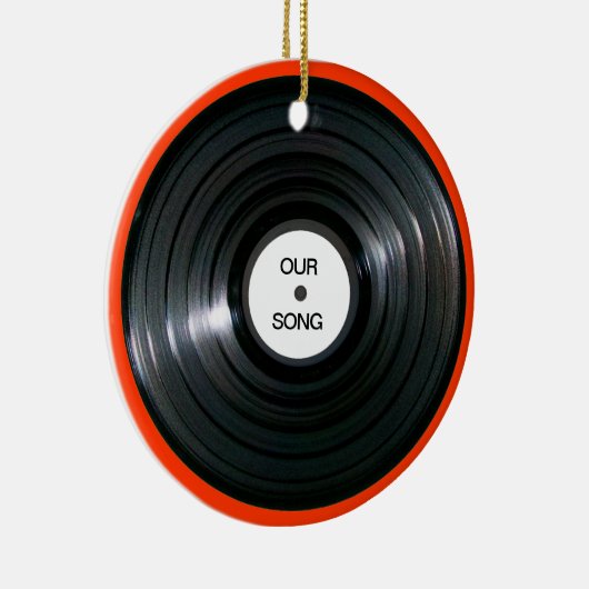 Vinyl LP Record Keramisch Ornament (Rechts)