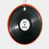 Vinyl LP Record Keramisch Ornament (Links)
