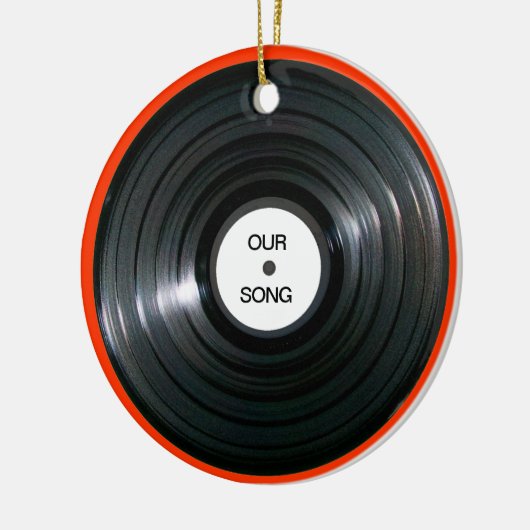 Vinyl LP Record Keramisch Ornament (Links)