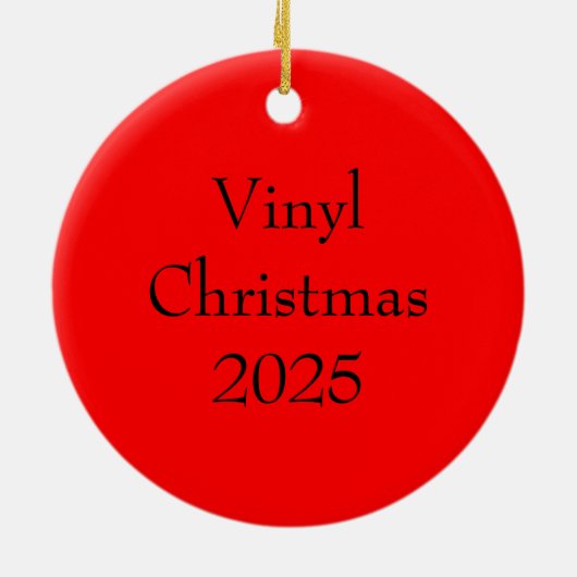 Vinyl LP Record Keramisch Ornament (Achterkant)