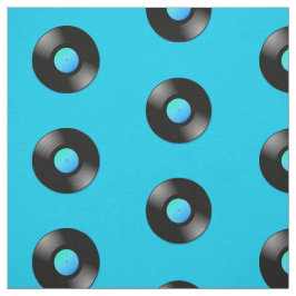 Vinyl LP Record op Blue Pattern Stof