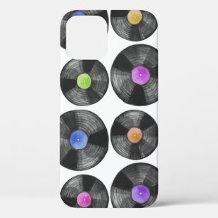 Vinyl LP Records Retro Illustratie Case-Mate iPhone Case