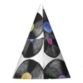 Vinyl LP Records Retro Illustratie Feesthoedjes (Achterkant)