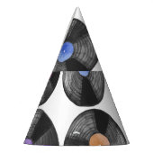 Vinyl LP Records Retro Illustratie Feesthoedjes (Links)