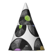 Vinyl LP Records Retro Illustratie Feesthoedjes (Rechts)