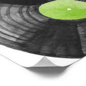 Vinyl LP Records Retro Illustratie Poster (Hoek)