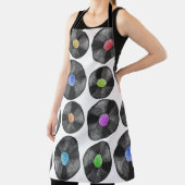 Vinyl LP Records Retro Illustratie Schort (Insitu)