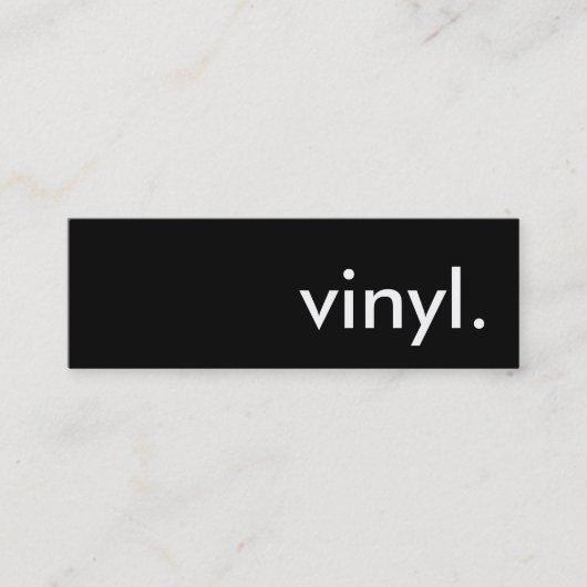 vinyl. mini visitekaartje (Voorkant)