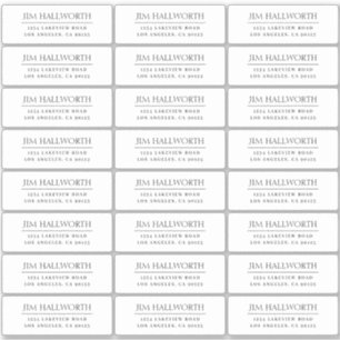Vinyl Modern Zwart & Wit Retouradres Sticker