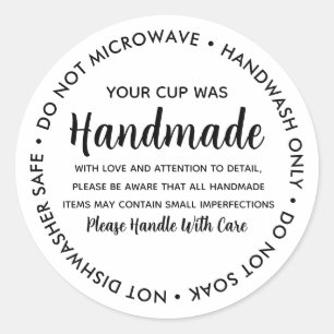 Vinyl Mokken Tumbler Cup Drinkware Care Instructie Ronde Sticker