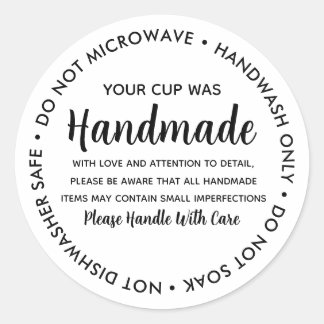 Vinyl Mokken Tumbler Cup Drinkware Care Instructie Ronde Sticker