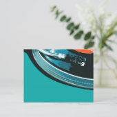 Vinyl Music Platenspeler Briefkaart (Staand voorkant)