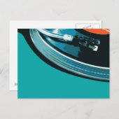 Vinyl Music Platenspeler Briefkaart (Voorkant / Achterkant)