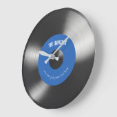 Vinyl Muziek Record Klok Donkerblauw (Hoek)