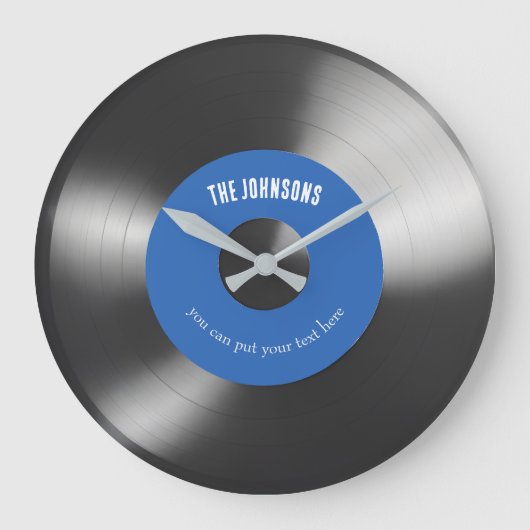 Vinyl Muziek Record Klok Donkerblauw (Voorkant)