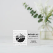 vinyl | Muzikale noten | muziekproducent Visitekaartje (Staand voorkant)