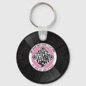 vinyl | Muzikant DJ | QR-code Sleutelhanger (Voorkant)