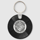 vinyl | Muzikant DJ | QR-code Sleutelhanger (Voorkant)