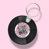 vinyl | Muzikant DJ | QR-code Sleutelhanger