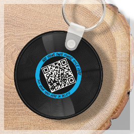 vinyl | Muzikant DJ | QR-code Sleutelhanger