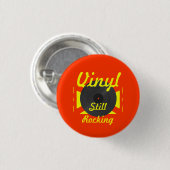 Vinyl nog steeds Rocking 2 Geel/Oranje Ronde Button 3,2 Cm (Voorkant /achterkant)
