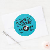 Vinyl nog steeds Rocks 45 rpm Ronde Sticker (Envelop)