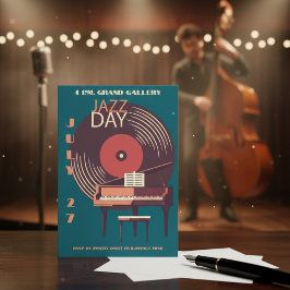 Vinyl & Piano Jazz Uitnodiging