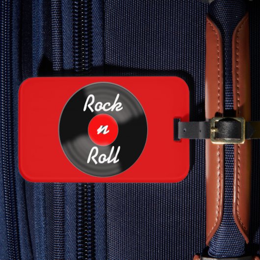 Vinyl plaat bagage label cadeau (Voorkant Insitu 4)